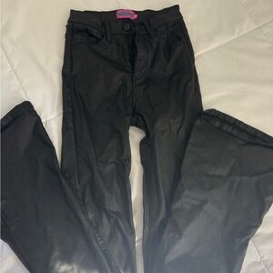 Edikted leather flare pants